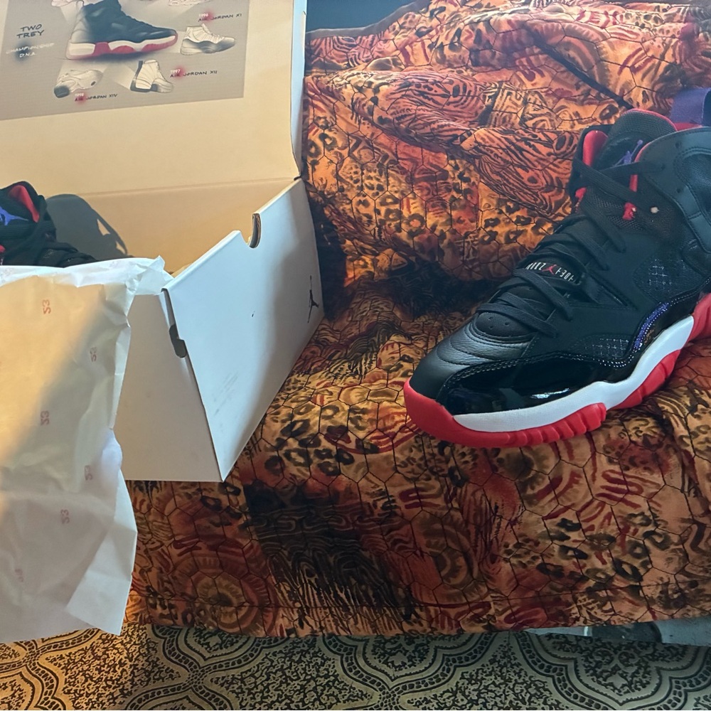 Black and Red High-Top Sneakers